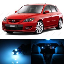 10 X Ice Blue Led Interior Lights Package For 2004 - 2009 Mazda 3 Ms3 Pry Tool