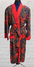Vintage Victoria s Secret Robe P/S Red Purple Roses Full Length Gold Label