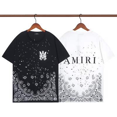 Amiri T-Shirt Paint Drip Core Logo White/Black, M, L, XL, 2XL, 3XL BNWT