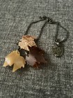 Tatty Devine Orange Brown Leaves Necklace