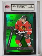 Patrick Kane 2016-17 Precious Metal Gem GREEN Hockey Card #8/10 KSA Graded 10!!