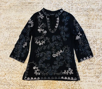 black dressy tunic tops