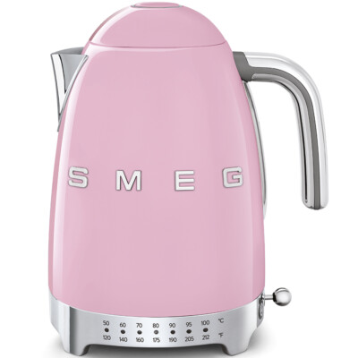 Smeg 50s Retro Style Variable Temperature KLF04 Kettle, Pink