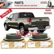 2 Set Genuine Toyota Tundra OEM 42431-0C011 Rear Disc Brake Rotors