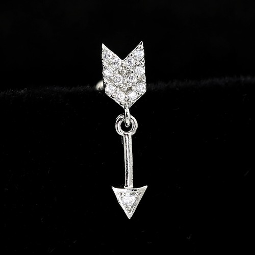 Gem Crystal Ear Cartilage Helix Ring Bar Stud Ear Cuff Climber Piercing Earring - Picture 196 of 268