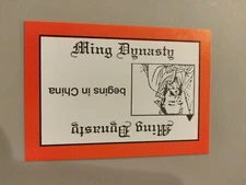 PERSPECTIVE Time Line Game 1992 card used MING DYNASTY World History free ship