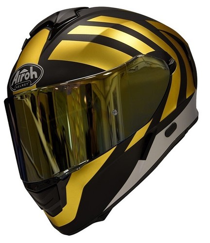 Casco integrale moto Airoh Spark Scale nero oro visiera gold limited  edition | eBay