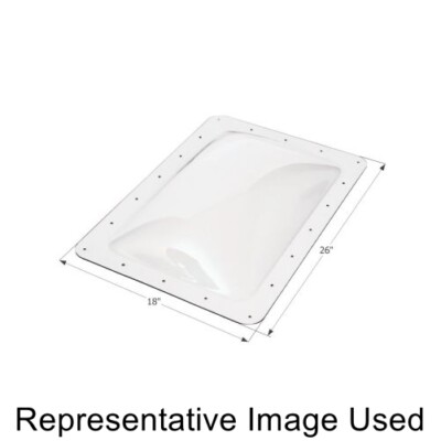 Icon 01820 RV Trailer Rectangle Skylight 18'' x 26'' - Clear NEW