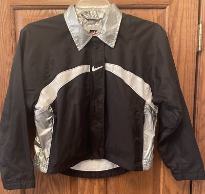 Vintage Nike Full Zip Snap Wind Breaker Jacket Spellout on Vintage Nike Full Zip Snap Wind Breaker Jacket Spellout on