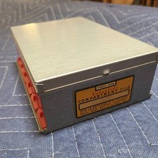 Vintage Kodaslide Compartment File for slides or coins tip out parts metal box