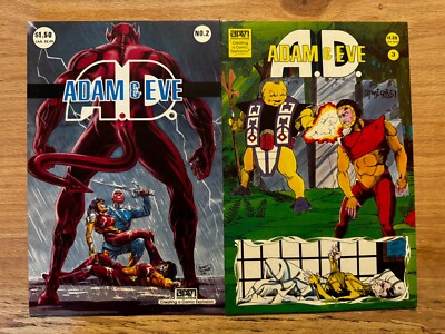 Adam And & Eve 2-3 Bam Productions Comics 1985