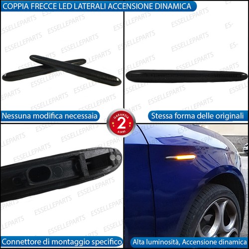 COPPIA FRECCE LATERALI FUME' PROGRESSIVE DINAMICHE A LED ALFA ROMEO GIULIETTA - Foto 2 di 12