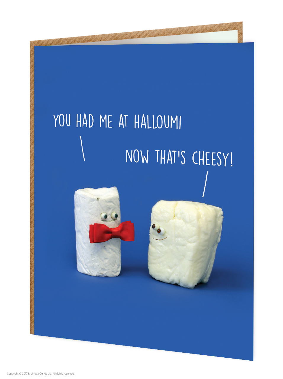 Brainbox Candy Funny Comedy Humour Halloumi Cheese Birthday Card Novelty Cheeky