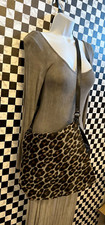 New Authentic Maurizio Taiuti Made In Italy Leather Cheetah Bag Purse