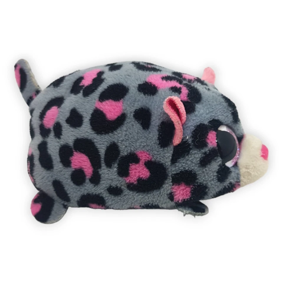 TY Miles 2016 Beanie Baby 10 cm Grau Rosa Schwarz Glubschi Granulatfüllung Tier - Bild 2 von 4