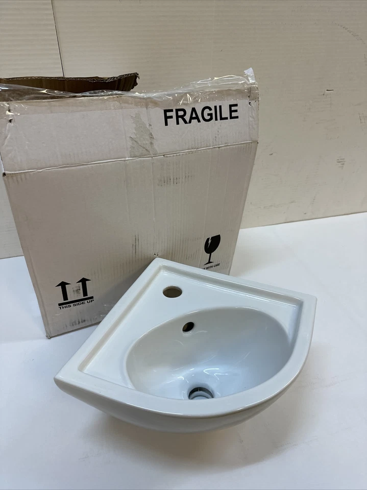 Lavabo esquinero Barclay Petite 4-745WH Foto 3 de 4