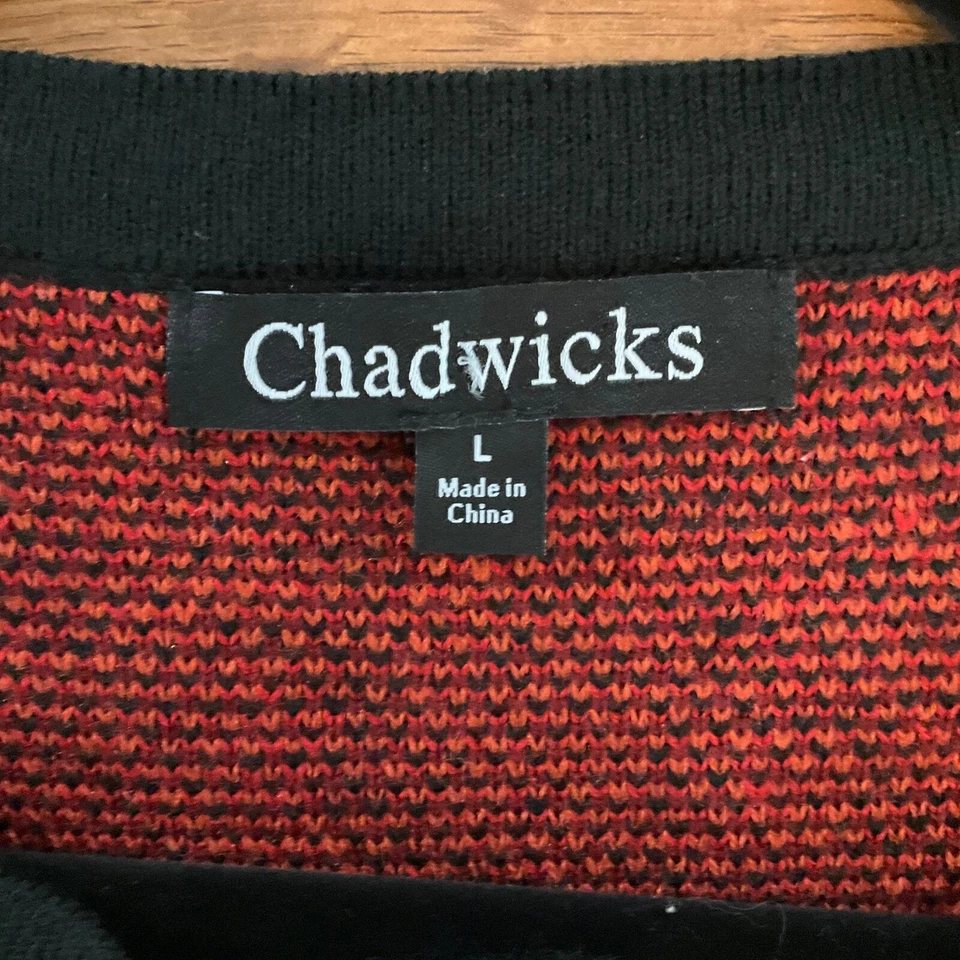 Cárdigan Suéter Chadwicks Paisley Frente Abierto Manga Larga Mujer Pesado Talla L Foto 4 de 4