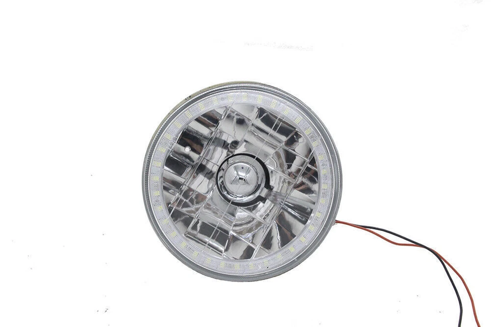 Faro de corte de diamante con halo LED rojo redondo de 5,75" 5-3/4" Foto 3 de 4