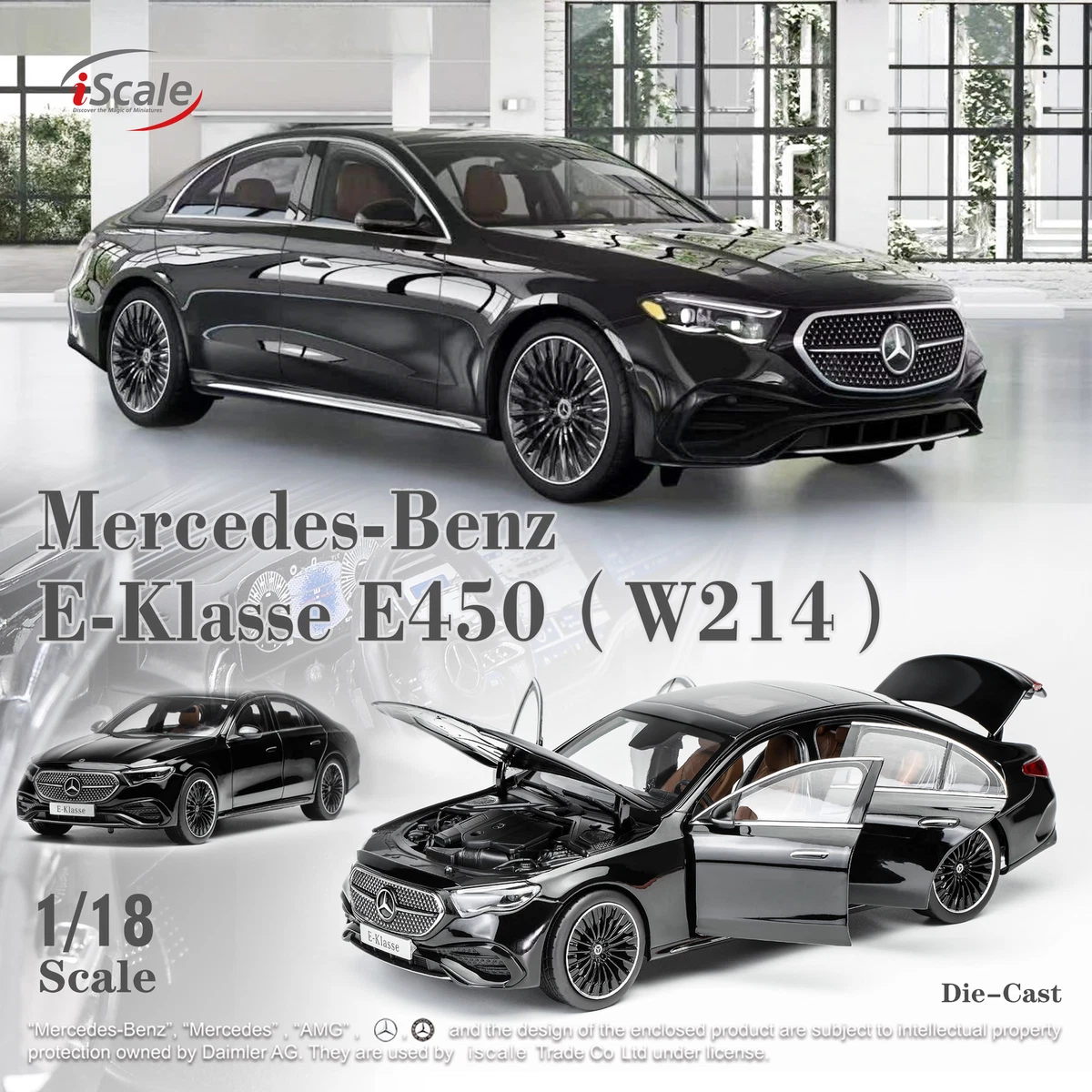 iscale 1:18 Mercedes Benz E-Klasse E450 W214 alloy openable