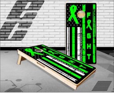Non-Hodgkin lymphoma Awareness Flag Cornhole Boards Bean Bag Toss Game