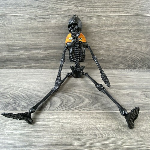 Black Skeleton Hanging Creepy Spooky Decoration 15.5in Long Plastic - Picture 4 of 8
