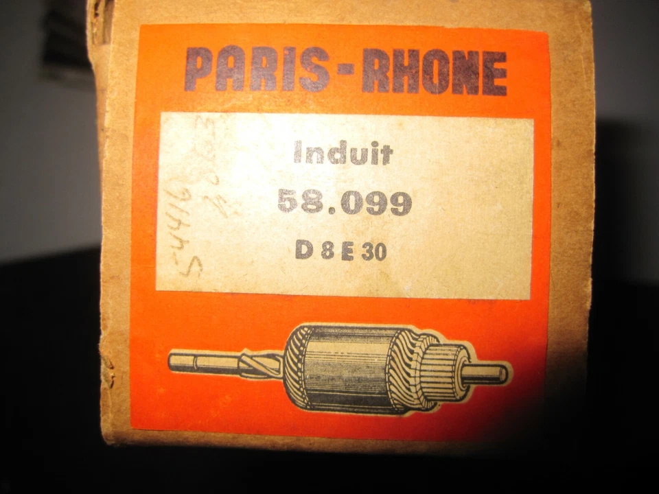 RENAULT DAUPHINE GORDINI CARAVELLE 845CC PARIS RHONE ARMADURA DE ARRANQUE Foto 2 de 2