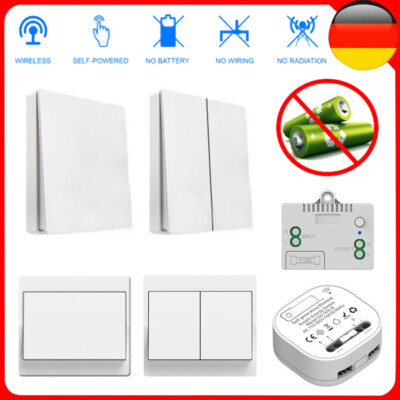 Funkschalter System batterielos Funk-Wand-schalter Funk-Empfänger Lichtschalter