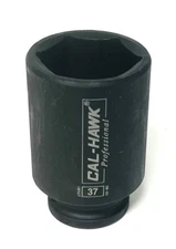 37MM x 1/2" Dr Deep Impact Socket 6-Point, Made of CR-MO and Taiwan, BSSM437