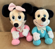 Hasbro Disney Babies Plush Mickey Minnie Mouse 1984 vintage Playskool
