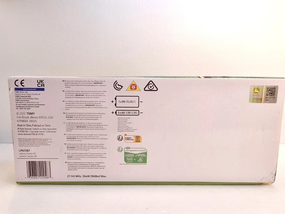 Remote Control Tractor JOHNNY John Deere Toddler Boy Girl Toy Gift Farm RC  - Image 3 of 4