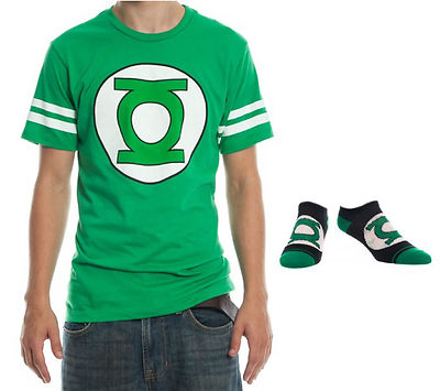 Green Lantern DC Comics Mens' T-Shirt & Socks 2 Piece Gift Set New