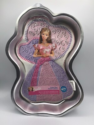 Wilton Enchanted Barbie Birthday Cake Pan 2105-8910 Vintage 2002 Mattel