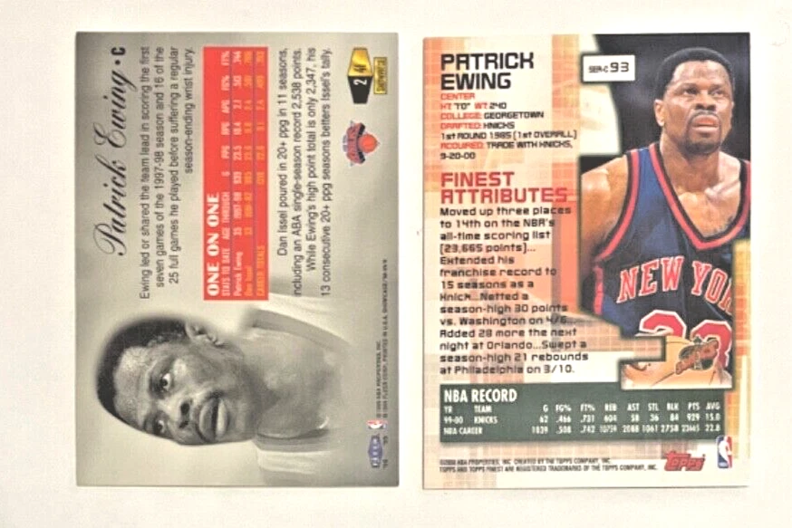 1998-99 Flair Showcase - Row 2 #41 Patrick Ewing - Image 2 of 2