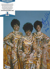 MARY WILSON of THE SUPREMES SIGNED 8x10 PHOTO MOTOWN SINGER BECKETT COA BAS