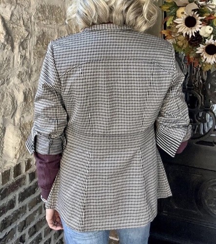 CAbi Baron Blazer Jacket Houndstooth, Style #4496, Size Medium, Fall 23- NIB - Picture 4 of 8