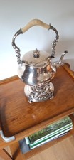 Beau SAMOVAR ancien en métal argenté / Complet
