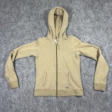 Natural Lifestyles Hoodie Womens S Beige Organic Fleece Full Zip Sweatshirt