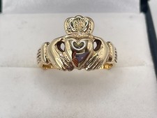 Vintage 9ct Gold Hallmarked Claddagh Ring. Goldmine Jewellers.