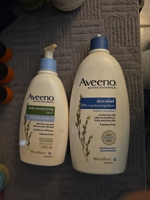 2 Aveeno Active Naturals Skin Relief 24Hr/Daily Sheer Relief Lotion (M17)