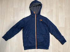The North Face Youth Boy's Reversible Hooded Jacket Coat Blue Size Medium 10/12