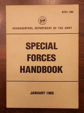 Vintage 1965 Department of the Army Special Forces Handbook ST 31-180 Paperback
