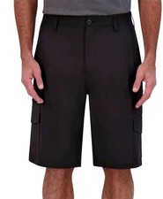 Iron Co. Mens Stretch Tech Black Cargo Shorts Size 34 New with Tags