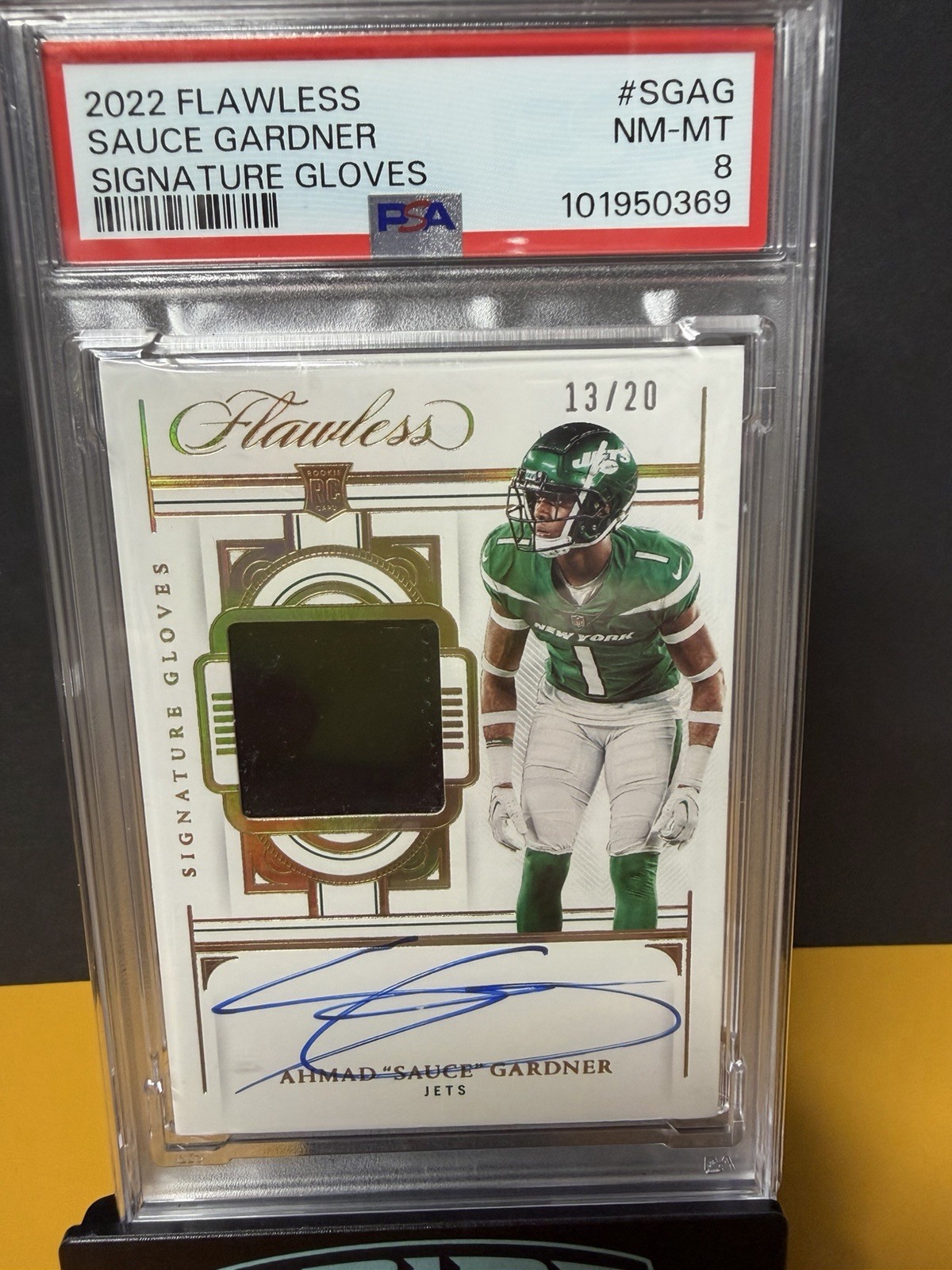 2022 Panini Flawless - Ahmad "Sauce" Gardner - Rookie Signature Gloves - 13/20