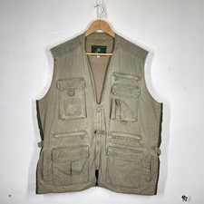 Gilet da Pesca Vintage Orvis Uomo L Verde Cachi Gilet Ventilato Outdoor Fly