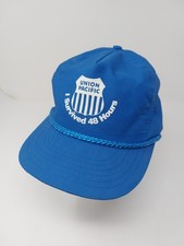 Vtg Union Pacific I Survived 48 Hours Roped Snapback Hat Adjustable Cap