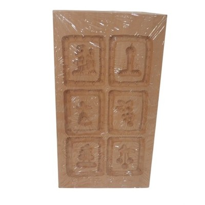 Stadter Springerle Cookie Mold 6 Images Wooden Holiday Pastry Press 847040 NEW