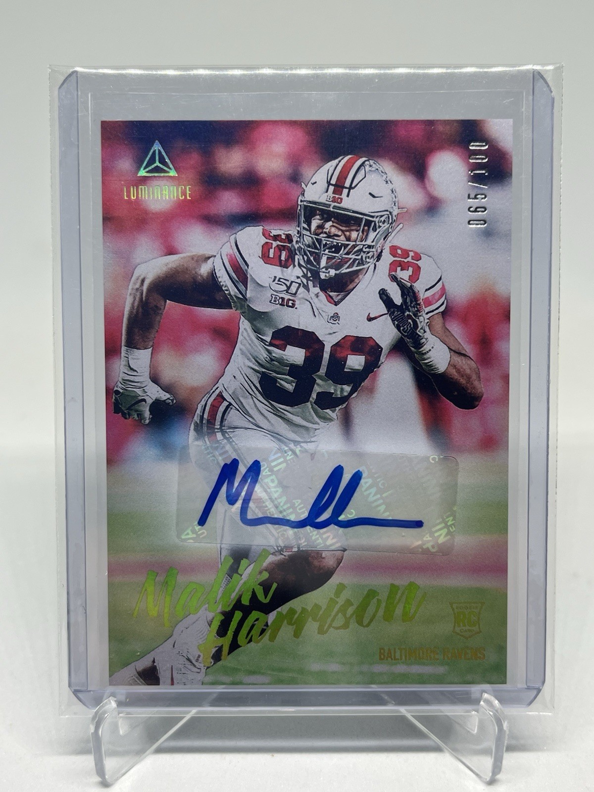 Malik Harrison Panini Luminance #134 Autograph