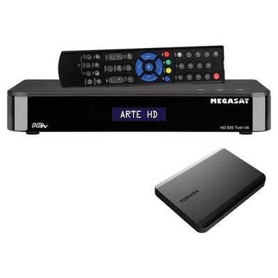 Megasat HD 935 Twin V4 HDTV Sat Receiver SAT IP & 1TB 1000GB ext.Festplatte PVR