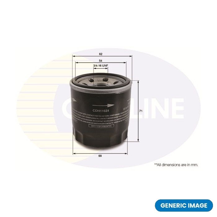Oil Filter Fits Honda Civic CR-V HR-V Ssangyong Tivoli XLV COMLINE EOF291