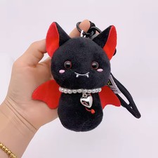 14cm Black Vampire Bat Plush Keychain Cute Soft Stuffed Bag Pendant Gift